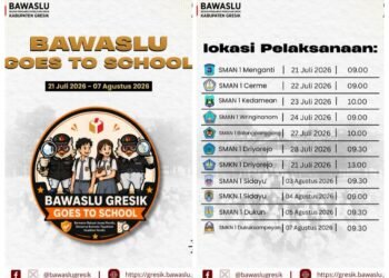 Gandeng Cabdindik, Bawaslu Goes to School SMA dan SMK Negeri se-Kabupaten Gresik