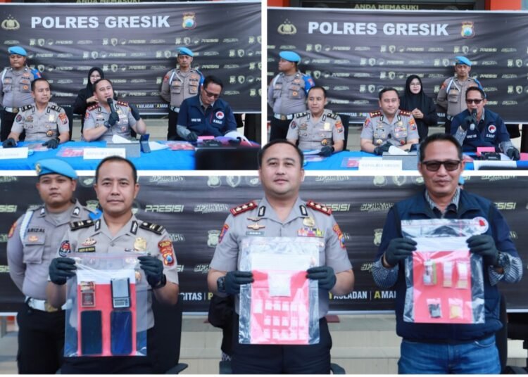 Babat Habis Narkoba !! Satresnarkoba Polres Gresik Ringkus Dua Kurir Sabu 38 Gram