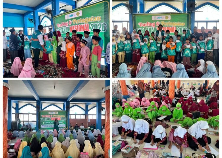 Semarak Hari Anak Nasional 2026, Nurul Hayat dan Yayasan PPTKA Gresik Ajak Ratusan Santri Lukiskan Cita-cita