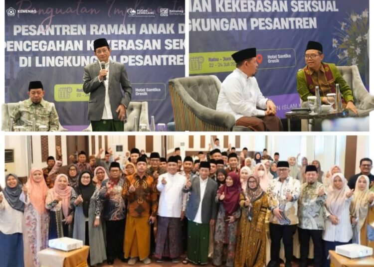Hadir di Gresik, Menag RI Prof. Dr. KH. Nasaruddin Umar Tekankan Penguatan Implementasi Pesantren Ramah Anak