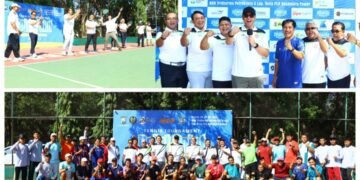 Lapangan Tenis SOR Tridharma Petrokimia Gresik Jadi Saksi Sejarah Gelaran Turnamen Tenis Kapolres Gresik Cup 2026