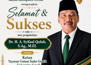 Baznas Kabupaten Gresik Ucapkan Selamat Atas Pengukuhan Gus Afuk sebagai Ketua Yayasan Usman Sadar Universitas Gresik