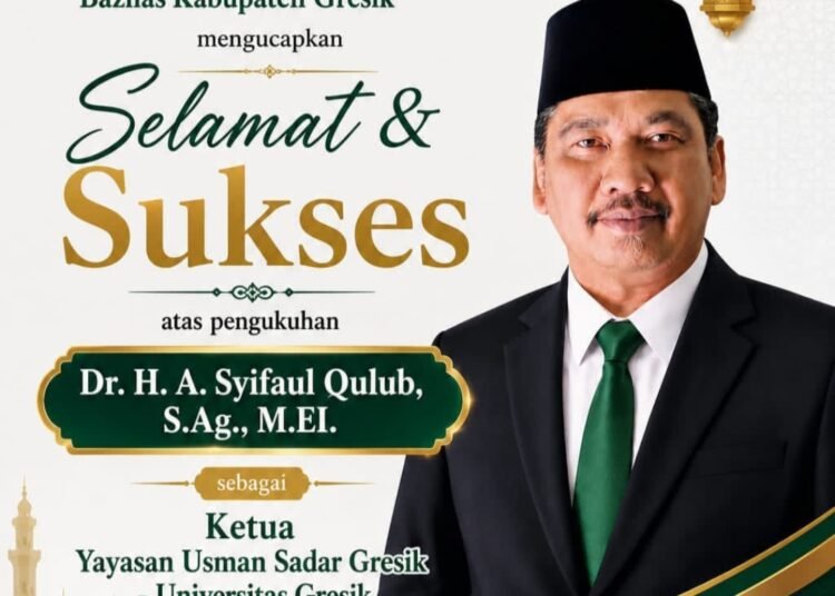 Baznas Kabupaten Gresik Ucapkan Selamat Atas Pengukuhan Gus Afuk sebagai Ketua Yayasan Usman Sadar Universitas Gresik