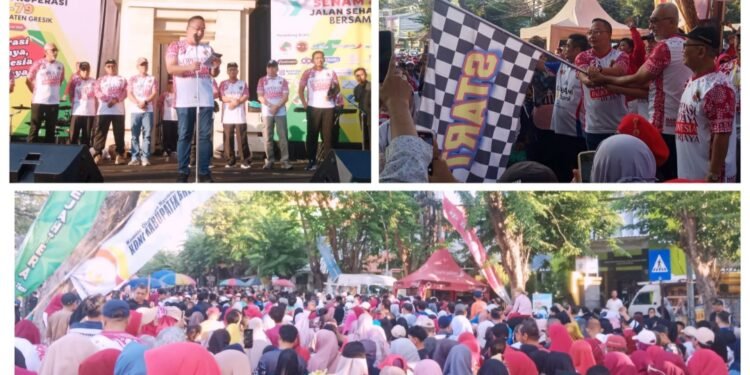 Puncak Perayaan Hari Koperasi ke-79 Kabupaten Gresik Meriah, Ribuan Warga Ikuti Jalan Sehat Berhadiah Umrah