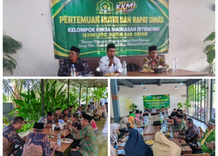 Semangat Tahun Ajaran Baru, KKMI Dukun Bersama Pengawas Madrasah Gelar Rakor di RM Perahu Pecah Panceng 