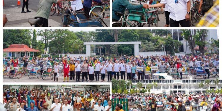 HUT ke-54 PT Petrokimia Gresik yang Selalu Dinantikan Ratusan Abang Becak