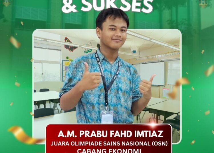 A.M. PRABU FAHD IMTIAZ, SISWA MAN 1 GRESIK RAIH JUARA OSN EKONOMI TINGKAT KABUPATEN GRESIK 2026