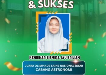 KENBINAR BISMIKA AYU BRILIAN SISWA MAN 1 GRESIK LOLOS OSN ASTRONOMI TINGKAT PROVINSI