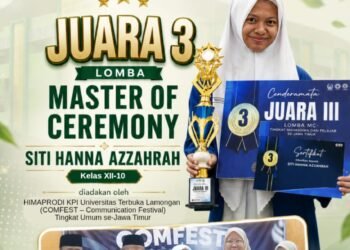BIKIN BANGGA !! SITI HANNA AZZAHRAH SISWI MAN 1 GRESIK RAIH JUARA 3 LOMBA MC TINGKAT JAWA TIMUR TAHUN 2026