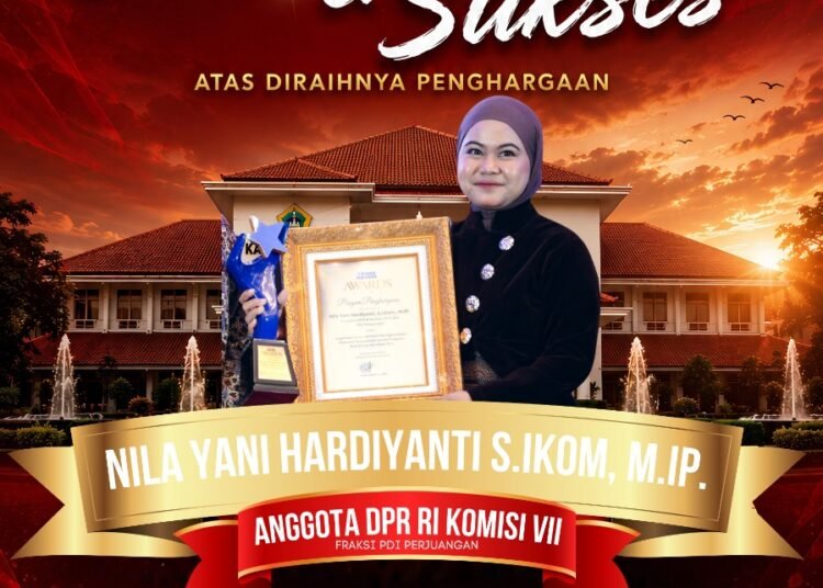 Selamat !! Nila Yani DPR RI Raih Penghargaan sebagai Legislator Penggerak Ekonomi Masyarakat Lewat Program “Rombong-An Mbak Nila”