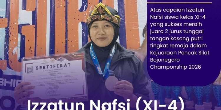 Pendekar Putri MAN 1 Gresik Sabet Juara 2 Kejuaraan Pencak Silat Bojonegoro Championship 2026