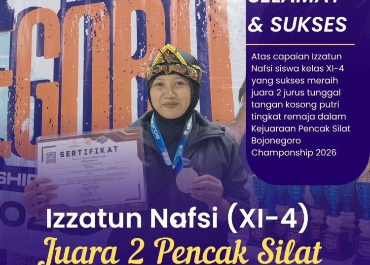 Pendekar Putri MAN 1 Gresik Sabet Juara 2 Kejuaraan Pencak Silat Bojonegoro Championship 2026