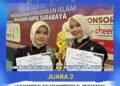 Tak Hanya Cantik, 2 Siswi MAN 1 Gresik ini Sukses Raih Juara 2 Lomba Karya Tulis Ilmiah Tingkat Nasional