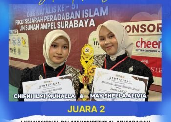 Tak Hanya Cantik, 2 Siswi MAN 1 Gresik ini Sukses Raih Juara 2 Lomba Karya Tulis Ilmiah Tingkat Nasional