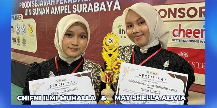 Tak Hanya Cantik, 2 Siswi MAN 1 Gresik ini Sukses Raih Juara 2 Lomba Karya Tulis Ilmiah Tingkat Nasional