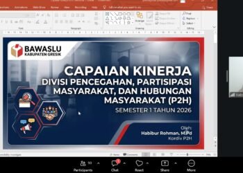 Perkuat Pengawasan, Bawaslu Gresik Paparkan Capaian & Inovasi Kinerja Semester 1 Tahun 2026