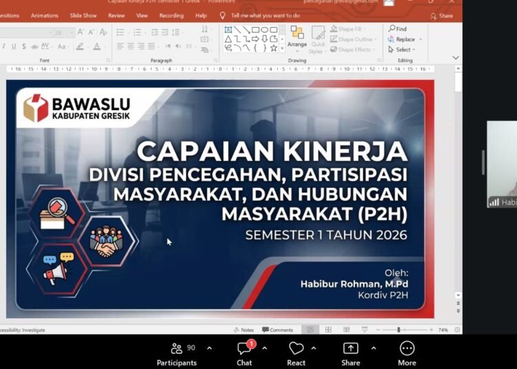 Perkuat Pengawasan, Bawaslu Gresik Paparkan Capaian & Inovasi Kinerja Semester 1 Tahun 2026