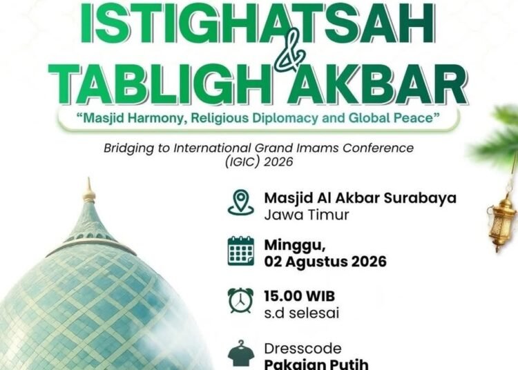 Kemenag Gresik: Hadirilah Istighatsah & Tabligh Akbar “Masjid Harmony, Religious Diplomacy and Global Peace”