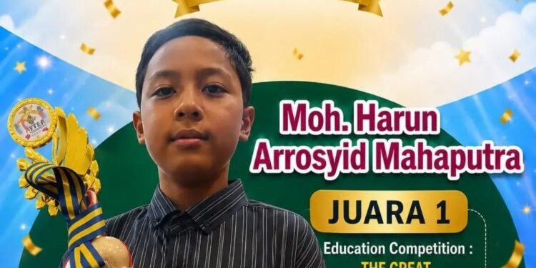 Mohammad Harun ArRasyid Mahaputra, Siswa MIN 2 Gresik Sukses Raih Juara 1 Mata Pelajaran Sains Tingkatkan Kabupaten