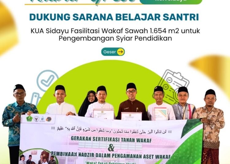 Lindungi Aset Umat, KUA Sidayu Kawal Legalitas Wakaf Tanah untuk Pondok Pesantren Refah Islami