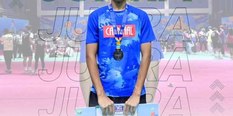 Menembus Sengitnya Persaingan Nasional, Kevin Maulana Bawa Pulang Medali Perak Tunggal Putra