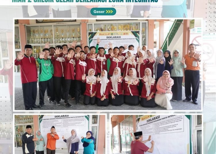Tegaskan Komitmen Anti-Gratifikasi dan Korupsi, MAN 2 Gresik Gelar Deklarasi Zona Integritas bersama Seluruh Elemen Madrasah