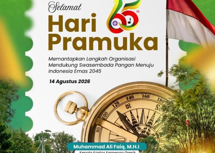 Keluarga Besar Kemenag Gresik Ucapkan Selamat Hari Pramuka ke-65, 14 Agustus 2026