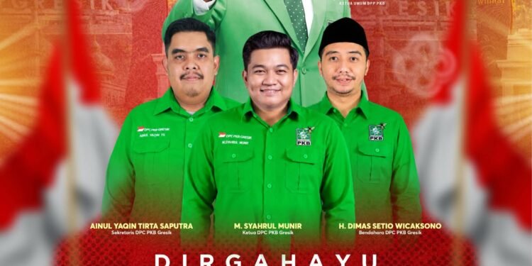 Keluarga Besar DPC PKB Kabupaten Gresik Ucapkan Dirgahayu HUT RI ke-81