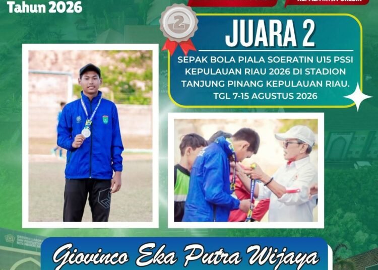 Giovinco Antarkan MTsN Gresik Sabet Juara 2 Piala Soeratin U15 PSSI Kepulauan Riau 2026