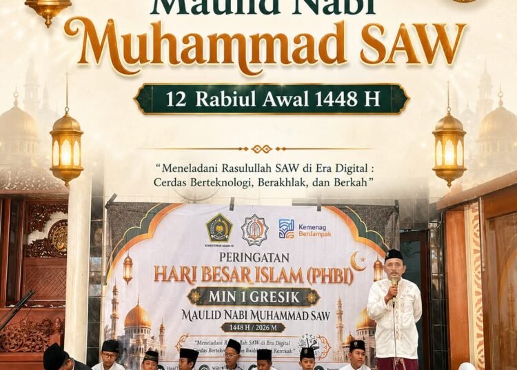 Peringatan Maulid Nabi MIN 1 Gresik: Tanamkan Cinta Rasul di Era Digital