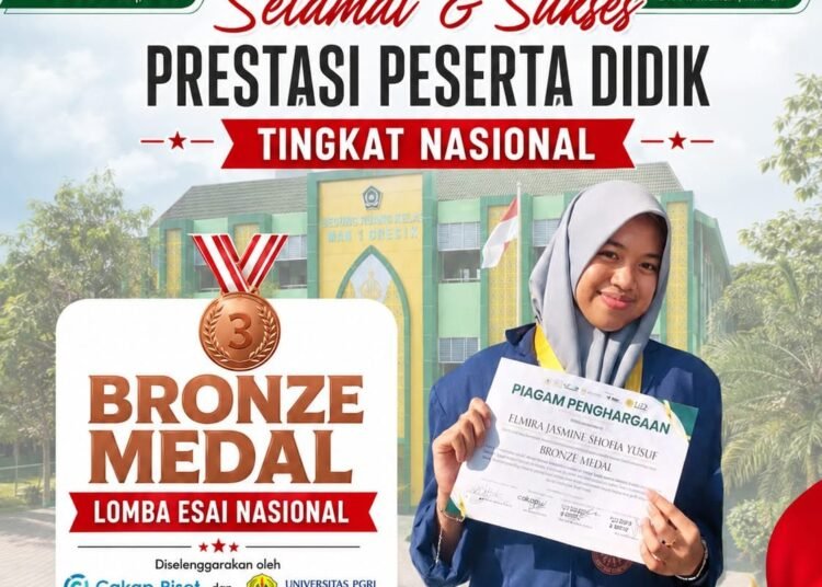 Wow, Elmira Jasmine Sukses Harumkan MAN 1 Gresik di Panggung Nasional