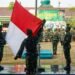 Semangat Merah Putih, Prajurit Kodim 0817/Gresik Ikuti Upacara Bendera Penuh Khidmat 