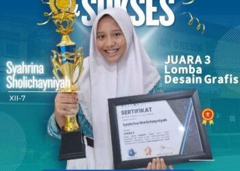 Syahrina MAN 1 Gresik Sabet Juara 3 Lomba Desain Infografis Tingkat Nasional