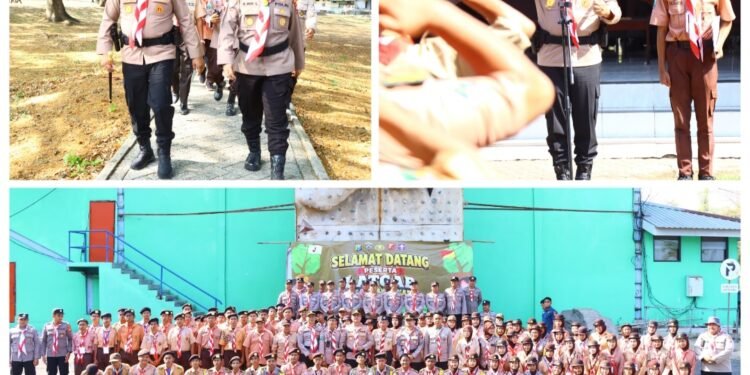 Kapolres Penuh Semangat Buka Latihan Gabungan Saka Bhayangkara 2026 di Bumi Perkemahan Semen Gresik