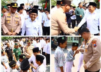 Kapolres Gresik Dukung Penuh Menko Cak Imin Luncurkan Program Kemandirian Ekonomi Pesantren di Ponpes Ihyaul Ulum 