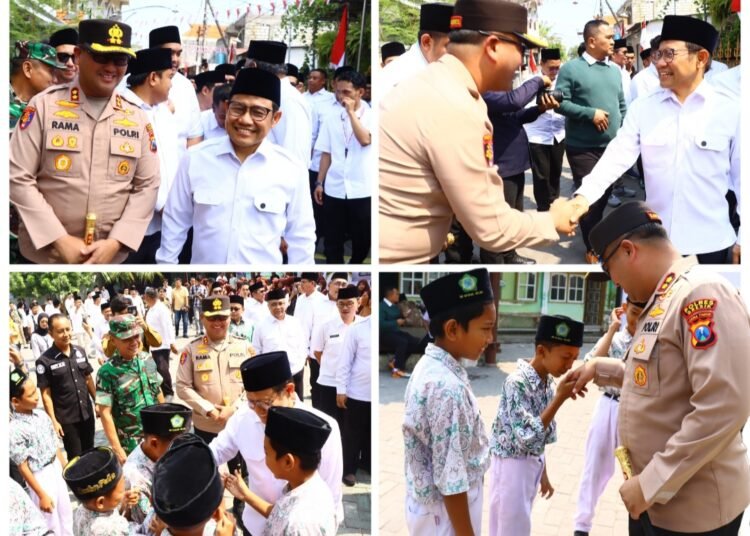 Kapolres Gresik Dukung Penuh Menko Cak Imin Luncurkan Program Kemandirian Ekonomi Pesantren di Ponpes Ihyaul Ulum