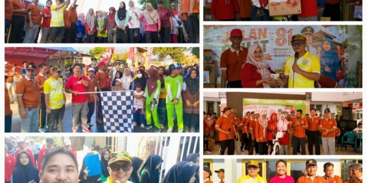 Dua Wakil Rakyat Penuh Semangat Membersamai Masyarakat Bungah Jalan Sehat HUT RI ke-81