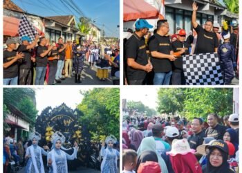 Meriahnya HUT RI ke-81 di Pangkahwetan, Ribuan Warga Ikuti Jalan Sehat Bareng Lurah Sandi dan Wabup Alif 