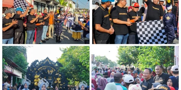 Meriahnya HUT RI ke-81 di Pangkahwetan, Ribuan Warga Ikuti Jalan Sehat Bareng Lurah Sandi dan Wabup Alif 