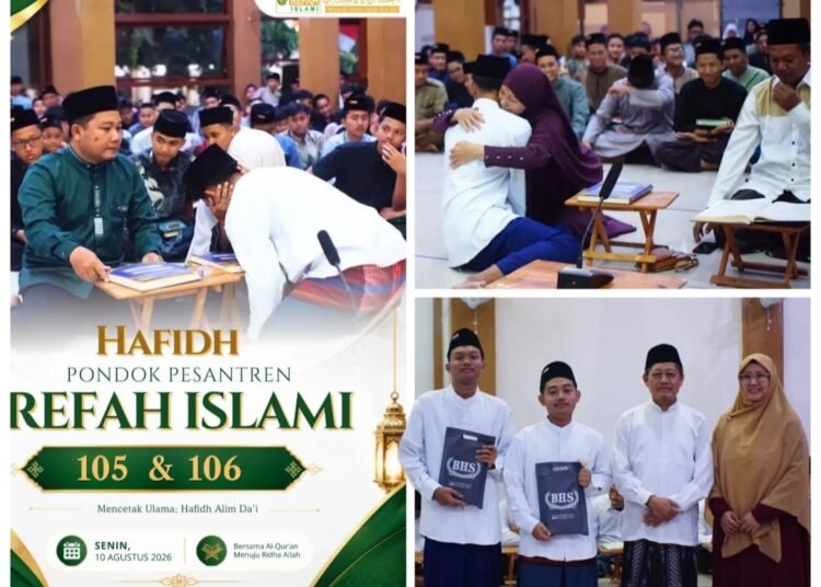 Merinding !! Tangis Haru dan Riuh Takbir Pecah saat Pesantren Refah Islami Kembali Mencetak Hafidh ke-105 dan 106
