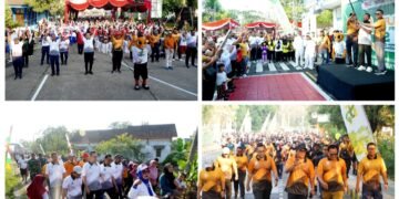 Ribuan Warga Tumplek Blek Ikuti Jalan Sehat Bersama Petrokimia Gresik Semarakkan HUT RI ke-81