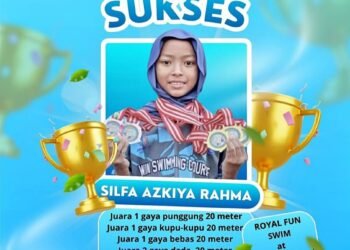 Istimewa !! Silfa Azkiya Rahma Siswi MIN 1 Gresik Sapu Bersih Podium Renang di Kota Batu: Sabet 3 Emas dan 2 Perak