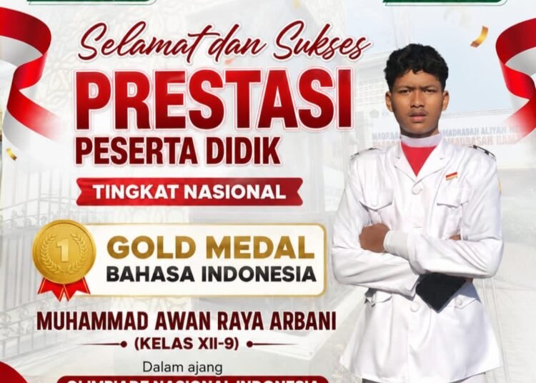 Semangat Kemerdekaan, Siswa MAN 1 Gresik Raih Medali Emas Olimpiade Bahasa Indonesia Tingkat Nasional