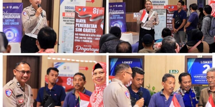 Kado Kemerdekaan dari Satlantas Polres Gresik: 7 Warga Kelahiran 17 Agustus Dapat SIM Gratis