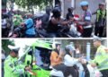 Polres Gresik Bagikan Ratusan Bendera Merah Putih Semarakkan HUT RI ke-81