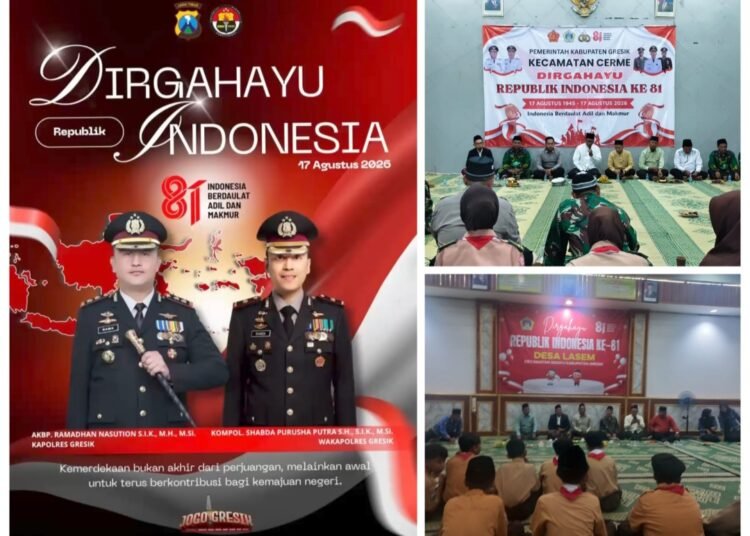 Kapolres Apresiasi Muspika se-Kabupaten Gresik Gelar Doa Bersama di Malam Tasyakuran HUT RI ke-81