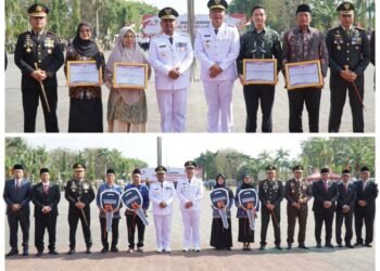 Bupati Gus Yani dan Wabup Alif Gelontor Penghargaan sekaligus Serahkan 4 Ambulans di Momen HUT ke-81 RI