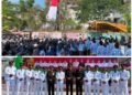 Semarak HUT ke-81 RI, PKDI Ujungpangkah Hadiri Pengibaran Bendera Raksasa di Tebing Kapur Wisata Sekapuk Smart Land