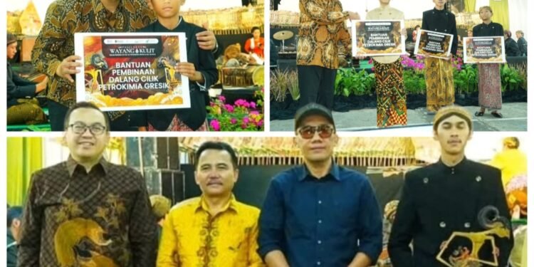 Tiga Dalang Cilik Binaan Sanggar Mahesa Kencana Petrokimia Gresik Siap Jadi Generasi Penerus Wayang