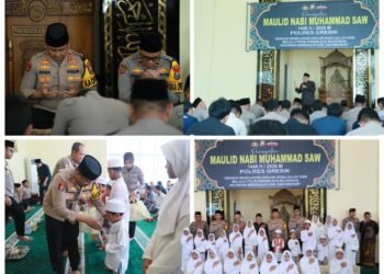 Polres Gresik Peringati Maulid Nabi 1448 H: Santuni Anak Yatim dan Perkuat Nilai Keteladanan Rasulullah SAW